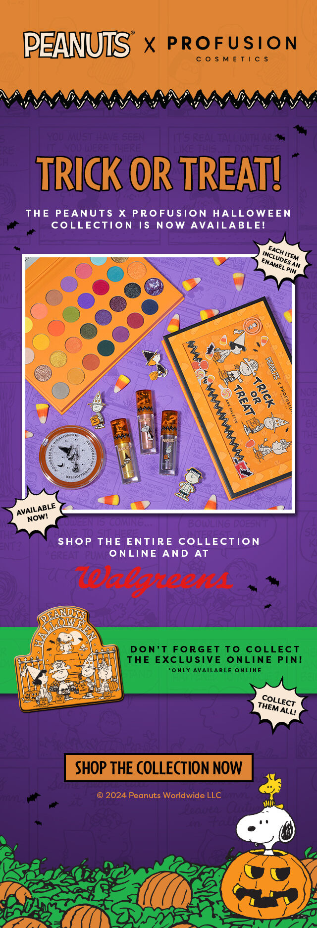 peanuts halloween collection makeup